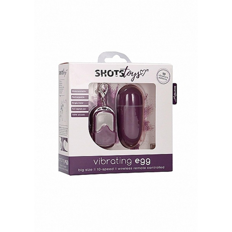 10 Speed Remote Vibrating Egg - Big - Purple